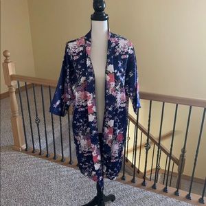 Floral Silky Robe M